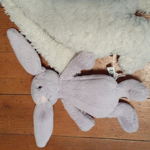 Jellycat Bashful Lilac Bunny and Cat Stuffed Animal Soft Plush - Picture 4 of 7